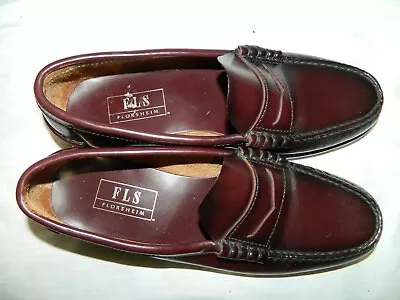 MINT!! Florsheim 7 9 D Mens Maroon Loafer With Leather Sole  12 PICS!! • $13.98