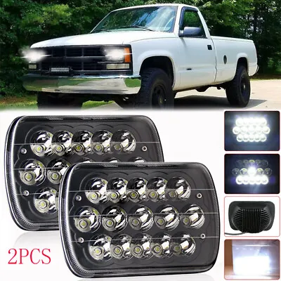 2PCS 7x6  Led Headlights HI-Lo Beam For Chevy C1500 C2500 C3500 Suburban Pickup • $39.99