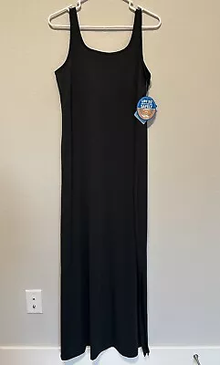 Columbia PFG Freezer Black Maxi Dress Womens Size Large Lightweight Stretch Slit • $44.99