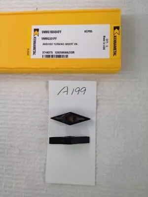 5 New Kennametal Vnmg 331ff Carbide Inserts. Vnmg 16 04 04ff. Gr: Kcp05.  (a199) • $38.95