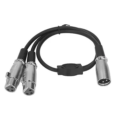 XLR Male To Dual XLR Female Cable Low Loss XLR Y Splitter Cord For Speakers GTO • £11.29