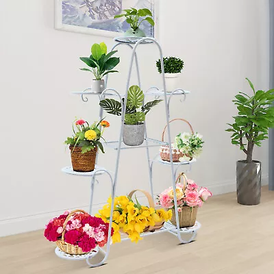 9Tier Metal Plant Stand Home Indoor Outdoor Garden Flower Pot Shelf Display Rack • $40.85