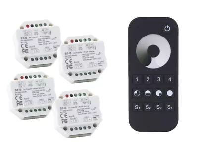 £72.85 • Buy 1-4 Zones Universal Mesh Wireless Dimmer + Wireless FB 230V 360W For LED, Halogen, Transformo