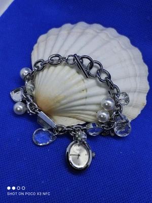 Next Silver Tone With Charms Ladies Bracelet Wristwatch • £4.99