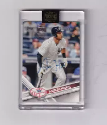 2021 Aaron Hicks Topps Archives  Auto/ Autograph 34/99 New York Yankees • $9.99