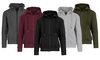 Mens Fleece Lined Zip-Up Hoodie Colors Activewear Fashion Warm NEW (S-2XL) • $16.96