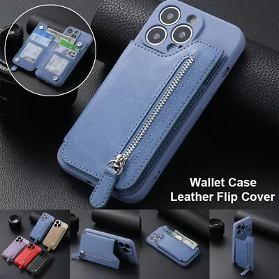 For IPhone 14 Plus 13 12 11 Pro Max 8 7 6 XS Wallet Card Case Leather Flip Cover • $13.19