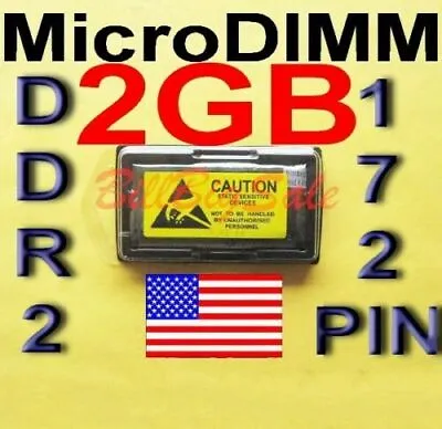 (2GB RAM) 1x2G MicroDIMM 172PIN DDR2-533 PC2-4200 533MHz PANASONIC FUJITSU USA  • $29.90