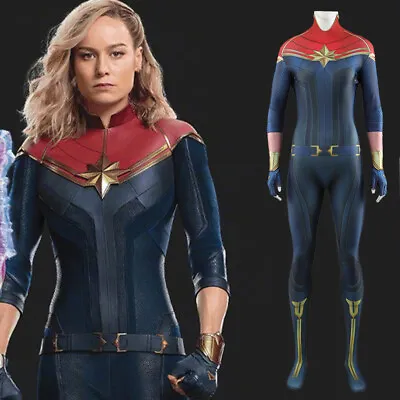 New Captain Marvel 2 Jumpsuit Carol Danvers Cosplay Costume Adult Kids Halloween • $25.99