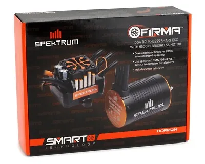 Spektrum RC Firma 100 Amp Brushless Smart ESC / Motor Drag Racing Combo 6500kV • $110.99