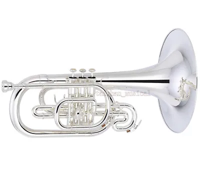 Professional Silver Plated Marching Mellophone Horn F Key 10.6'' Bell With Case • $799
