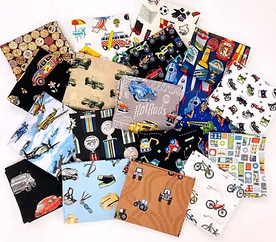 Dad Men's Cotton Fabric Boy's Novelty Hobby Themed Cotton For Patchwork + Craft • £3.45