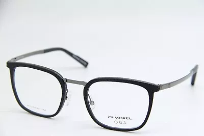 New Morel Oga 10146o Nd01 Black Silver Authentic Eyeglasses 52-21 • $123.71