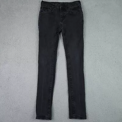 True Religion Jeans Mens 30x33 Black Rocco Relaxed Skinny Flap Pocket Stretch • $40