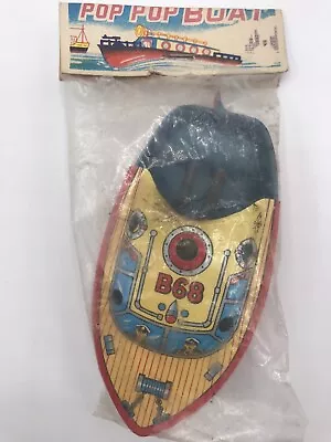 Vintage  POP POP BOAT TIN STEAMBOAT Original Package Made In Japan • $29.99
