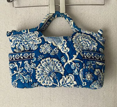 Vera Bradley Blue Mod Floral Small Handbag Purse Summer Lunch Container • $8.49