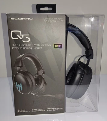 $65 • Buy Tecware Q5 HD 7.1 Surround - Premium Gaming Headset - USB PC Computer NEW Sealed