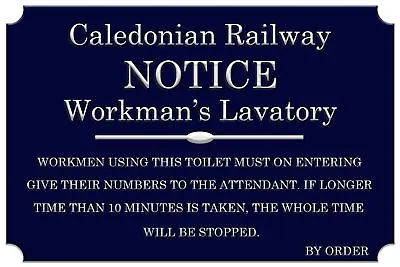 Caledonian Railway Train Workers Lavatory Retro Style New Metal Sign/plaque  • £3.93