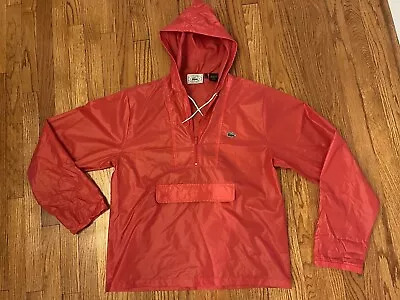 Vintage Lacoste Anorak Windbreaker Jacket 1/2 Zip Pullover Hood Men's Medium • $30