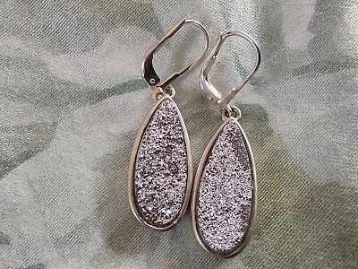 Sterling Silver Druzy Earrings • £32