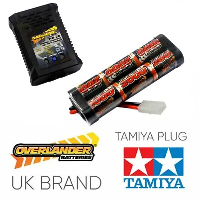 Overlander 2000mah 7.2v Battery & NX-20 2A NiMH Charger - RC Car Tamiya Etc • £26.95