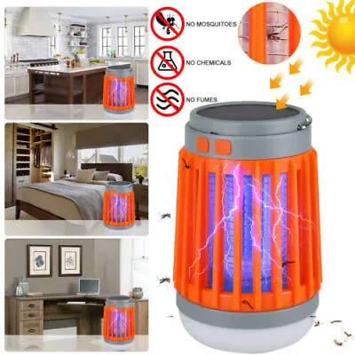 Solar USB Mosquito Killer Light Repeller Electronic Fly Zapper Trap Pest Lamp US • $8.99