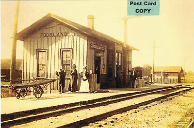 Wabash Railroad Depot (train Station) At Foosland Champaign Co. IL • $1.95