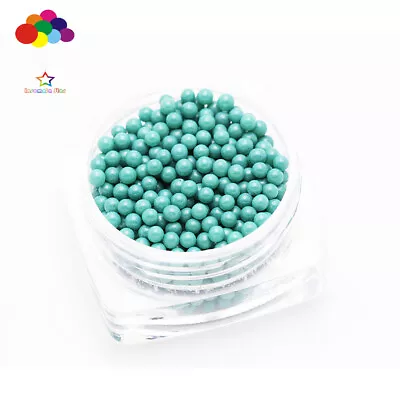 1000 Pcs 12g Glass Mint Blue Micro Beads Small No Hole 1.5-2mm Nail Art Caviar • $0.99