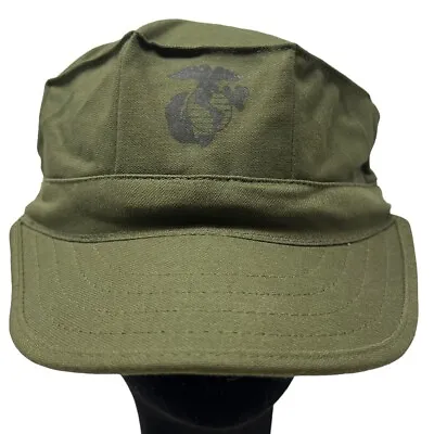 USMC Olive Drab Utility Cover Marine Corps XS MC Green 8-Point Hat Cap USGI USA • $29.95