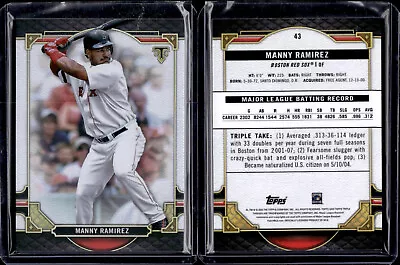 Manny Ramirez  2022 Topps Triple Threads Base Card #43 Boston Red Sox • $1.07