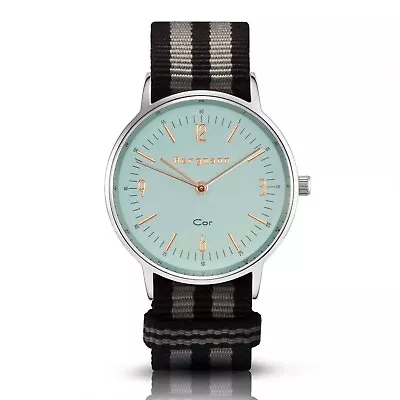 Bergmann Women's Men's Wristwatch Cor Silver Preto Grey Analog Quartz Blue Digit • $42.15