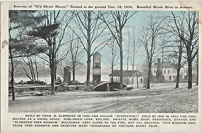 Old Mystic Manor Mystic River Unposted Vintage Postcard • $4.99