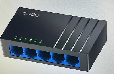 Cudy 5-Port 10/100/1000Mbps Gigabit Ethernet Unmanaged Desktop Switch | GS105D • $9.99