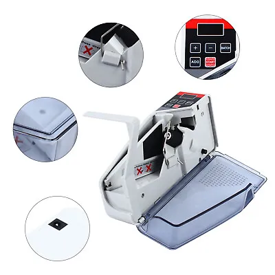 Money Counter Machine Currency Cash Bank Counterfeit Detector Cash Counting • $37.05