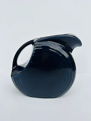 Vintage Fiesta Ware Original Large COBALT Blue Disc Pitcher Jug • $69.99