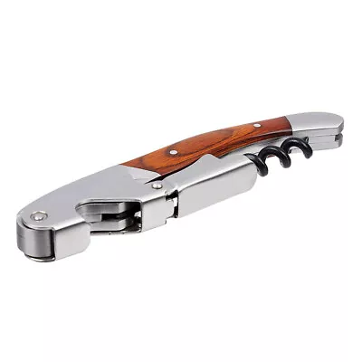 Multifunction Portable Wood Handle Red Wine Screw Corkscrew Wine Bottle Opener • £6.77