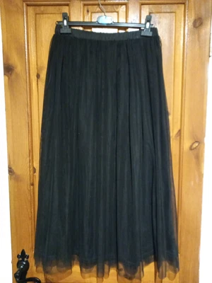 £1.35 • Buy BNWOT PROMARK Size 12 Black Mid Gothic Style Skirt With Net Overlay