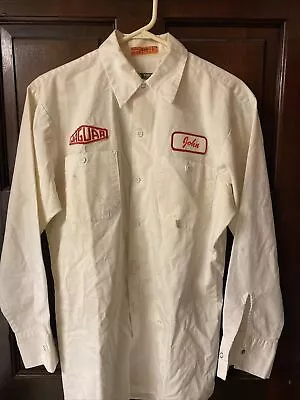 Vintage JAGUAR Mechanic Auto Shop Shirt Men's M Long Sleeve 80’s-90’s Lot Of 2 • $59.99