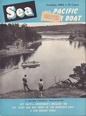 Sea Pacific Yachting October 1952 Kit BoatsHonolulu Race W/ML 062217nonDBE • $12.99