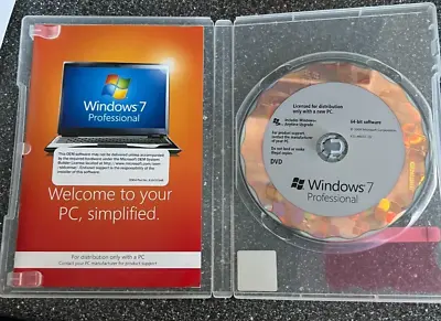 $3.19 • Buy Microsoft Windows 7 Professional Original Software Installation Disc And Booklet