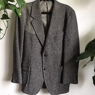 Vintage Pendleton Mens 40R Gray Tweed Wool USA Blazer Sport Coat Suit Jacket • $55.24