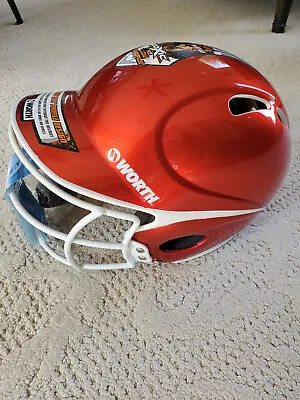 WORTH Toxic Low-Profile Batting Helmet W/Wire Guard (MSRP $48) • $22.99