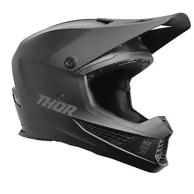 Thor Motocross Helmet Sector 2 Blackout Solid Black Motocross Enduro MX Quad • £118.95