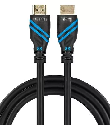 8K HDMI 2.1 Cable 48Gbps 4K@120Hz 8K@60Hz UHD Gold Ultra HD PS5 XBOX Sky-BASICS • £5.45