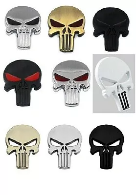 Choice Of 3D Metal PUNISHER SKULL Decal 2-1/4  X 1-3/4  For Car Truck Motorcycle • $5.99