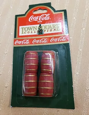 Miniature Dollhouse Town Square Collection - 4 Small Coca-cola Brand Barrels • $7.49