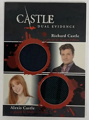 CASTLE Seasons 1 & 2 Cryptozoic Dual Evidence Richard Castle Alexis Castle DM02 • $28.95