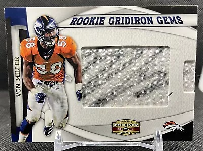 2011 Panini Gridiron Gear Von Miller RC Rookie Jersey Auto Autograph /299 • $84.99