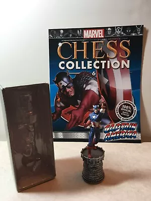 Marvel Comics Chess Collection Eaglemoss #6 Captain America (King) • $19.99