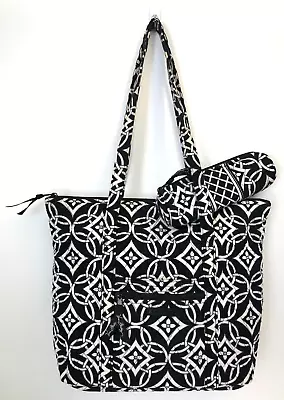 2 PC Vera Bradley Concerto Villager Zip Tote Bag + On A Roll Cosmetic GUC See* • $18.99